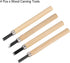 4pcs Wood Carving Knife Set 65# Manganese Steel Hand Carving Tools Wood Chisels for Sculpting Woodworking, Big Flat/Big Diagonal/Mid Semicircle/Tr...