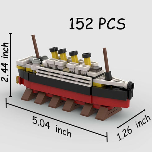 Titanic Break MOC Building Blocks,Cruise Ship Shipwreck DIY,Ship Boat Blocks Building Toys Gifts for Kids-152PCS...