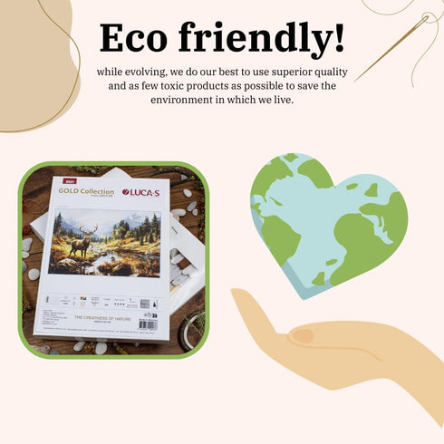 Luca-S Cross Stitch Kit The Bunny's Surprise, B1409, Counted Cross Stitch Kit for Adults, Needlecraft and Embroidery Kit...