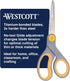 Westcott 8-Inch Titanium-Bonded Scissors with Adjustable Glide Feature for Office and Home - Gray/Yellow...
