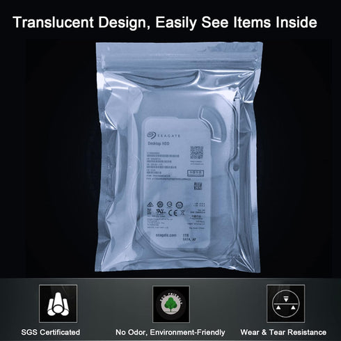 20Pcs Small Antistatic Bags3 x5in,Shielding ESD Bag for HDD,SDD & Electronics with 20pcs Anti-Static Stickers...