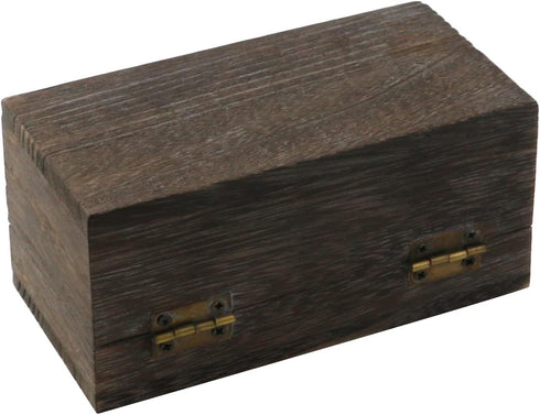 Antique Wooden Box with Hinged Lid and Lock Rectangle Wooden Storage Box Decorative Wood Box for Crafts, Hobbies, Gifts, and Jewelry Box...