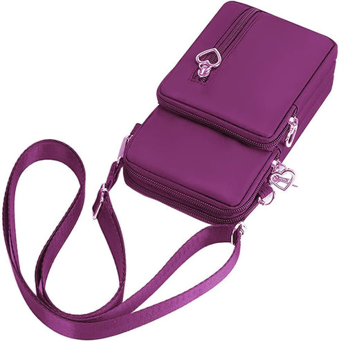 WITERY Waterproof Nylon Cute Crossbody Cell Phone Purse Smartphone Wallet Bag for Women...