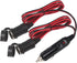 KUNCAN 4FT 12v 2-Way Car Cigarette Lighter Female Socket Y Splitter to Male Plug with Double Socket Outlet, Dual Socket Extension Charger Port Ext...