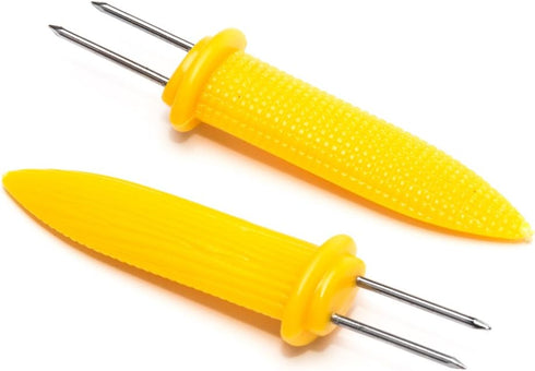 Fox Run 5398 Jumbo Corn Holders, Stainless Steel and Plastic, Set of 8...