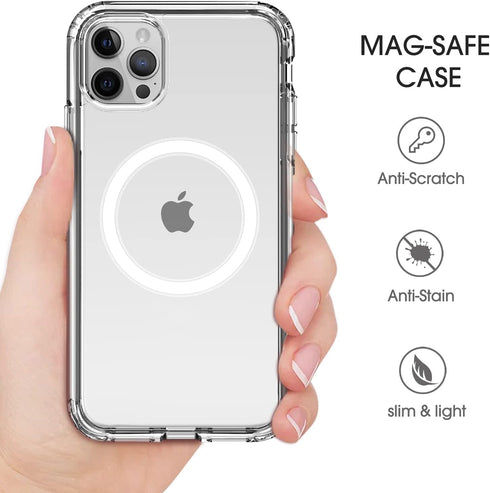 amCase Cellular Phone Case, Compatible with MagSafe, iPhone 11 Pro (5.8"), Support Wireless Charging and Magnetic Stand, Polycarbonate, Thermoplas...