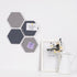 8 Pcs Hexagon Felt Bulletin Board Tiles, Self Adhesive Felt Pin Board Wall Tiles for Photos, Pictures, Memos(Gray Camel)...