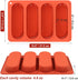 Webake Hot Dog Bun Pan, 2 Pack SIlicone Hotdog Bun Molds Nonstick Bread Forms Mini Baguette Sandwich Baking Tray for Hot Dog Bun Rolls Cake and Ec...