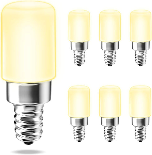 2W E12 LED Night Light Bulb, Mini Type B C7 Light Bulb Equivalent 25W, Warm White 3000K, 120V E12 Edison Screw LED Bulb for Chandeliers, Salt Lamp...