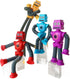 4PCS Robotics Pop Tubes Fidget Tubes Sensory Toys Shape Changing Telescopic Sensory Tubes Fidget Tubes Sensory Toys Suction Toy, Funny Gift for Ki...