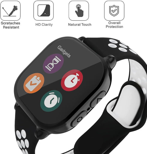 3 Pack Screen Protector Compatible for Gizmo Watch 2 Case for Kids (Not for Watch 3), Ultra-Thin TPU Plated Overall Protective Case Cover Scratch ...