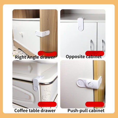 2 Pack Child Safety Refrigerator Lock for Home Fridge Freezer Door Proof Locks,Kids Safety Cabinet Locks,Anti-Opening Refrigerator Lock, with 3M A...