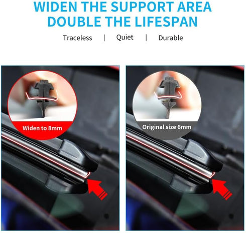 Wiper Blade Refill, 28''Wiper Refill 6 mm Fit for Civic 2016-2021/CR-V 2017-2022 Original Equipment Replacement Windshield Wiper Refills 4 Pcs...