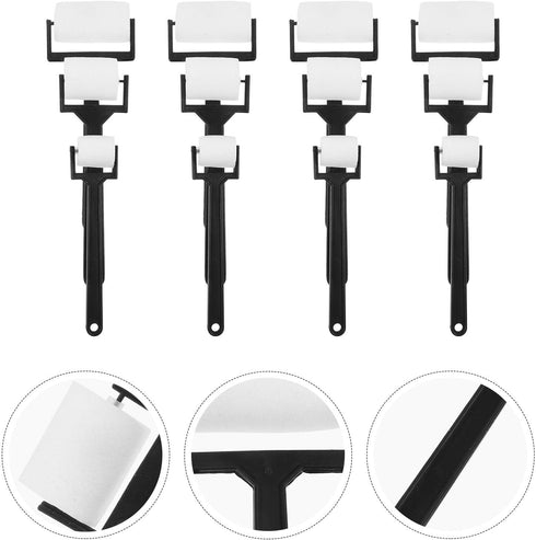 4 Set Foam Paint Rollers Painting Foam Brush Roller Sponge for Young Artists Paint Supply DIY Art Craft Painting Tool...