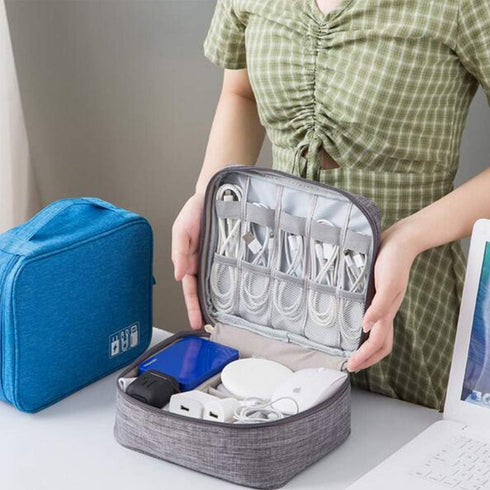 Universal Electronics Accessories Organizer, Waterproof Portable Cable Organizer Bag, Digital Gadget Organizer Case, Travel Gear Carry Bag for Cab...
