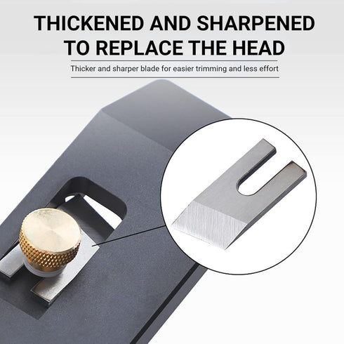 Woodworking Edge Trimmer, Aluminum Alloy Manual Wood Trimming with A Ring, Edge Banding Trimmer Tool with High Speed Steel Adjustable Blade, for P...