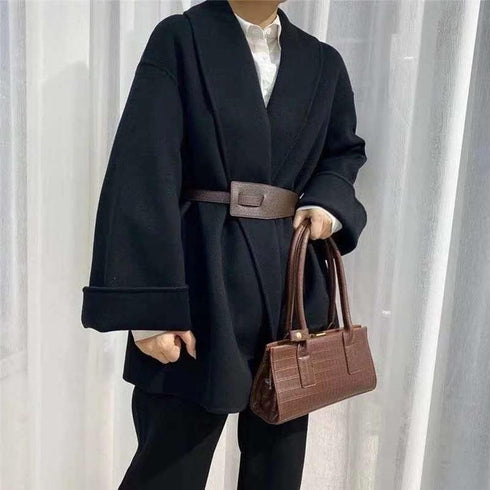 Women Fashion Knot Belt for Dress Jeans Leather Tie Waist Belt No Buckle Cinch Belt Women Leather Belts Vintage Irregular Waist Belt for Dresses T...