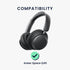 kwmobile Replacement Ear Pads Compatible with Anker Space Q45 (Set of 2) - Cooling Gel Earpads - Black...