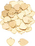 UNICRAFTALE 50pcs Golden Heart Charm Stainless Steel Love Pendant Flat Heart Charm 1.2mm Hole Blank Metal Tiny Pendant for DIY Jewelry Making 9.5m...