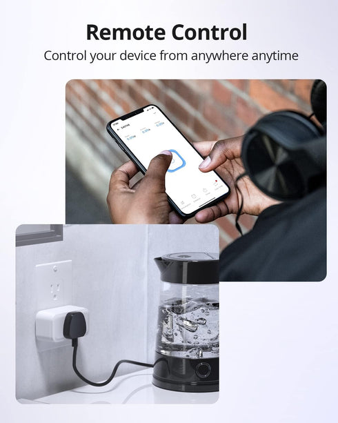 SONOFF S40 WiFi Smart Plug with Energy Monitoring, 15A Smart Outlet Socket ETL Certified, Work with Alexa & Google Home, IFTTT Supporting, 2.4Ghz ...
