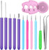 12 Pack Paper Quilling Tools Slotted Kit, Different Sizes Rolling Curling Quilling Needle Pen Paper Cardmaking Project Tools Set for Paper Flowers...