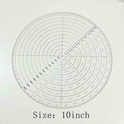 Acrylic Round Center Finder Compass,10inch Clear Circle Center Finder Tool for Center Woodworking Drawing Circles Wood Turning Lathe Work Measure...