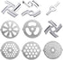 10 PCS Meat Grinder Blades Meat Grinder, Meat Grinder Parts Blades, Stainless Steel Food Grinder Accessories, Meat Grinder Attachment for Size 5 S...