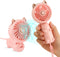 QearFun Handheld Lanyard Fan Portable, Mini Hand Held Fan with USB Rechargeable Battery, 3 Speed Strong Personal Table Fan, 8-12 Hours Small Makeu...
