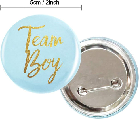 Gender Reveal Button Pins 50 Pcs, Team Boy Girl Button Pins, Pink blue Button Pin for Baby Shower Party Favors Gender Reveal Party Supplies....