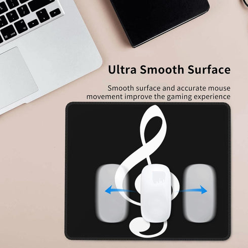 Mouse Pad Music Note Black Mouse Pads for Desk Non-Slip Rubber Base Square Gaming Pads Mousepad Mouse Mat for Computer Home Office...