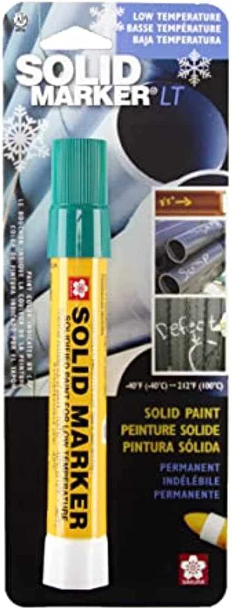 SAKURA Solid Paint Markers with Twist Up Tip - Low Temperature Permanent Marker Pens - Window, Wood, & Glass Marker - Green Paint - 3 Pack...