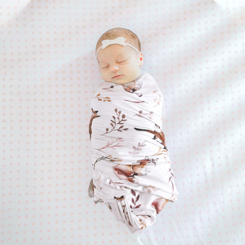 GRSSDER Baby Blankets Super Soft Stretchy Jersey Knit Swaddle Blanket for Girls and Boys, Double Layer Reversible Receiving Blankets 34 x 44, Extr...