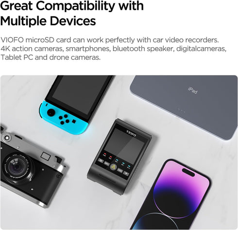 VIOFO 32GB Industrial Grade microSD Card, U3 A2 V30 High Speed Memory Card with Adapter, Support Ultra HD 4K Video Recording...