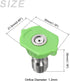 Pressure Washer Nozzle Tips (1/4", 1.2mm/3/64") 2Pcs, Stainless Steel 25 Degree Quick Connect - for Home Kitchen Garden, Green...