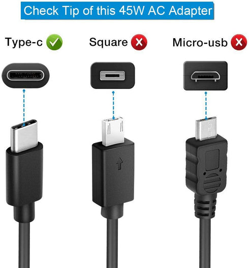 45W USB-C AC Charger for Lenovo Chromebook Charger C330 300e 100e 500e S330 ThinkPad E14 E15 L13 L14 L15 14S T14 T14S T15 X13 X1 Carbon T480 T580s...