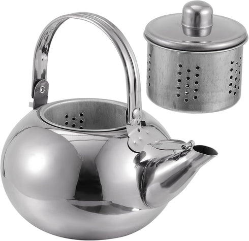 1pc Stainless Steel Pot Filter Screen Teapot Metal Tea Kettle with Infuser Coffee Kettle Water Kettle...