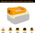 2Pcs for Dewalt Battery USB Charger Adapter, Battery Holder for Dewalt 20V DCB200 DCB201, with Type-C and USB Fast Charging Adapter...