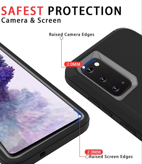 for Samsung Galaxy S20 Case,Shockproof Dropproof Galaxy S20 Case,Heavy Duty Protective for Samsung S20 Case 6.2 Inch (Black/Gray)...