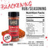Lane's Blackened Seasoning Spice, All-Natural Blackened Fish Seasoning for Pork, Beef & Seafood, Cajun Blackening Seasoning, Made in the USA, 4.6 ...
