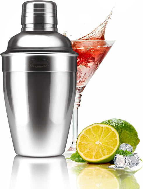 Newness Cocktail Shaker, Stainless Steel Martini Shaker, Drink Shaker Built-in Strainer, Professional Stainless Margarita Mixer, Bartender Kit Gif...