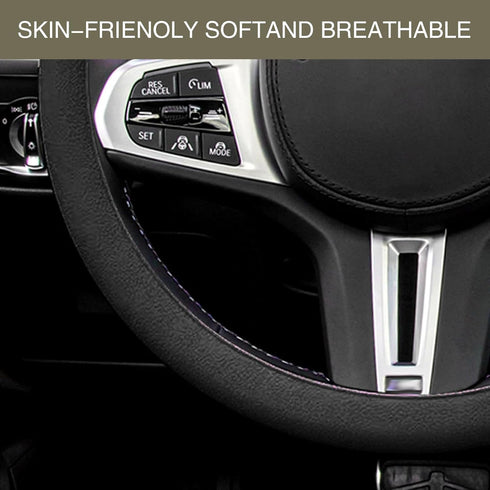 1 PC Car Steering Wheel Cover, 14.96" Silicone Non-Slip Textured Steering Wheel Cap, Comfortable Touch Decorative Accessory for All Seasons, Compa...