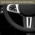 1 PC Car Steering Wheel Cover, 14.96" Silicone Non-Slip Textured Steering Wheel Cap, Comfortable Touch Decorative Accessory for All Seasons, Compa...