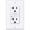 BESTTEN GFCI Outlet 20 Amp, GFI Electrical Receptacle with LED Indicator, 20A Non-Tamper-Resistant Ground Fault Circuit Interrupter, Wallplate Inc...