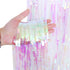 CCINEE 2pcs Metallic Foil Fringe Curtain Transparent Pink Backdrop Decorative Door Window Curtain for Birthday Party Baby Shower Wedding Decoratio...