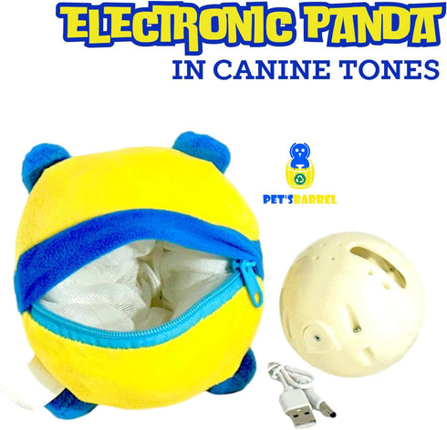 PET’SBARREL Active Moving pet Plush Toy for Dogs. 2024 New Interactive Dog Toy - Vibrant Yellow and Blue Plush Toy. Active Dog Toys Bouncing Dog B...