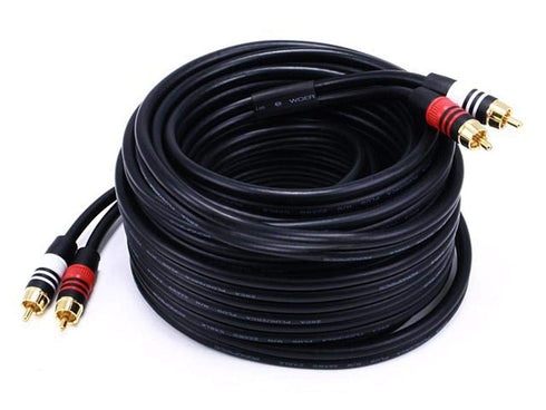 Monoprice 1.5ft Premium 2 RCA Plug/2 RCA Plug M/M 22AWG Cable - Black - (105346)...