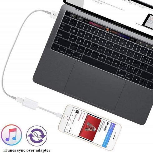 esbeecables [MFi Certified iPhone Adapter & Splitter, 2 in 1 Dual Lightning Headphone Jack Aux Audio & Charge Adapter Dongle for iPhone 14 13 12 1...