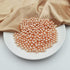 1100pcs Champagne Undrilled ABS Pearls for Vase Fillers, 8mm No Hole Makeup Beads to Hold Brush Lipstick Eyeliner, Imitation Round Pearl Beads for...