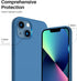ORNARTO Compatible with iPhone 13 Case 6.1, Slim Liquid Silicone 3 Layers Full Covered Soft Gel Rubber Case Cover 6.1 inch-Blue...