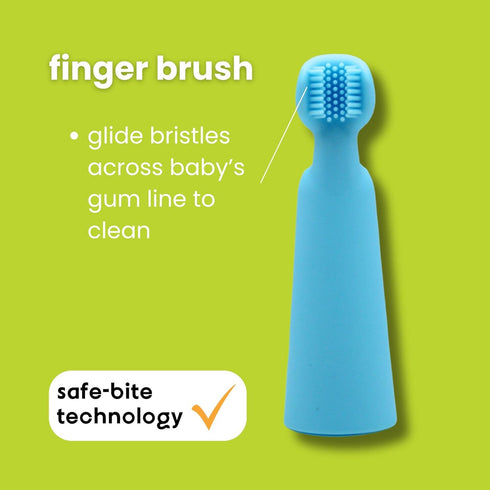 oogiebear Baby Finger Brush & Tongue Scraper - Gentle Oral Care, Soft Silicone, BPA-Free, for Infants & Toddlers...